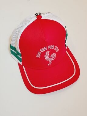 Too Hot For You Sriracha Hot Sauce Adult Unisex Adjustable Baseball Hat OSFM